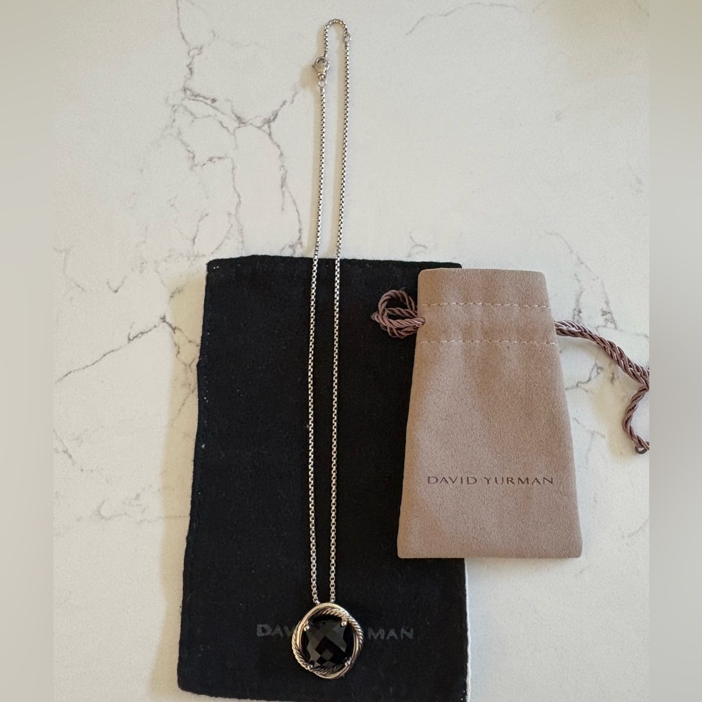 * SOLD* David Yurman * Black Onyx Infinity Pendant Necklace * Sterling Silver